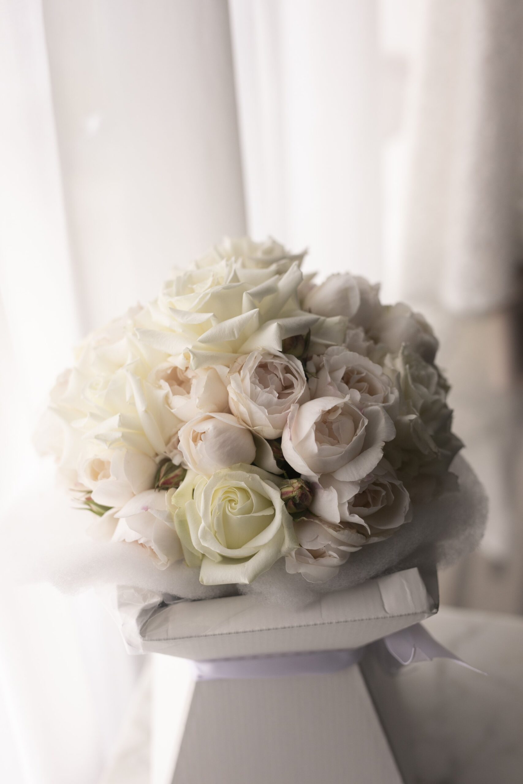 Bridal bouquet with David Austin Roses