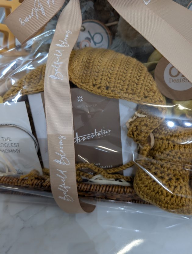 Baby Booties and chocolate