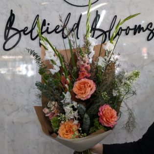 Orange Front facing bouquet