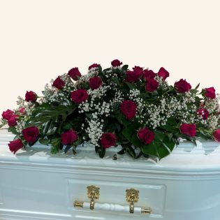 red rose casket cover sydney
