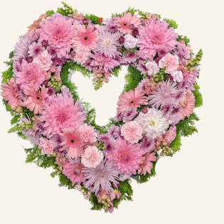 Order a pastel heart tribute in Belfield, Sydney.